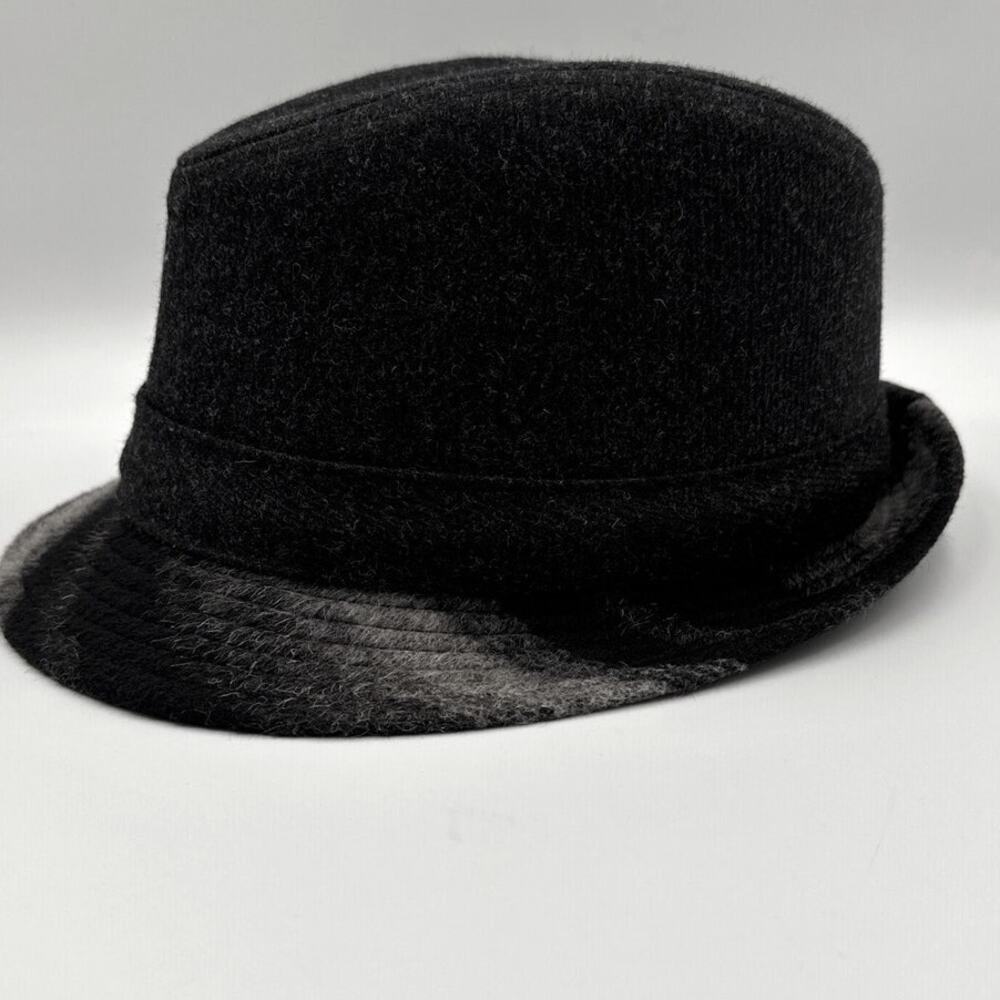 Pistil Wool Blend Fedora Trilby Hat Mens M Charcoal Gray Heathered Short Brim